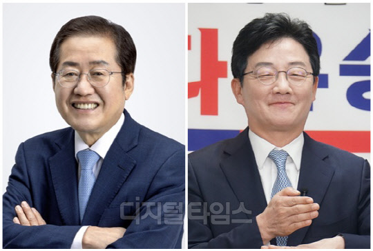 홍준표 대구시장(왼쪽)과 유승민 전 국회의원. <디지털타임스 DB, 유승민 SNS>